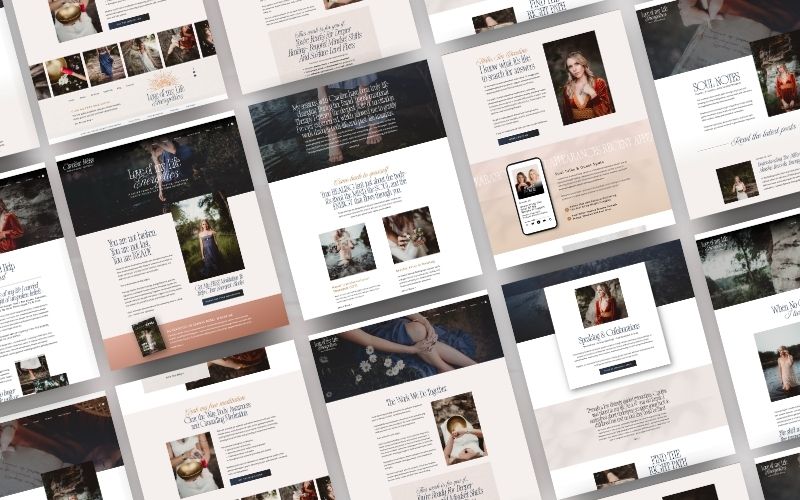 Love of my life energetics website mockups